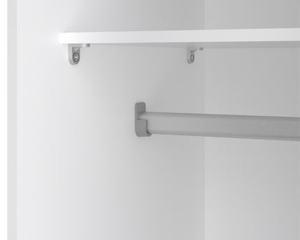 Space Wardrobe with 2 Sliding Doors in White