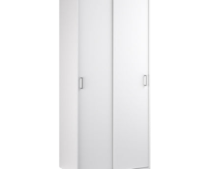 Space Wardrobe with 2 Sliding Doors in White
