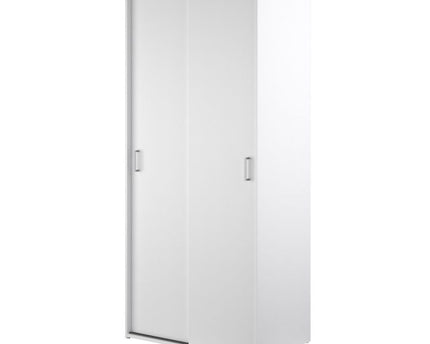 Space Wardrobe 2 Sliding Doors in White 1750