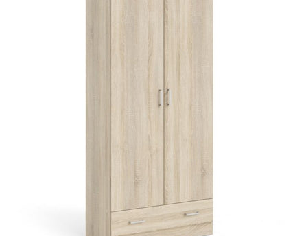 Space Wardrobe with 2 Doors + 1 Drawer in Oak 1750