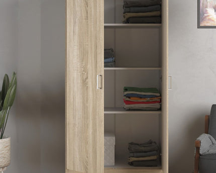 Space Wardrobe with 2 Doors + 1 Drawer in Oak 1750