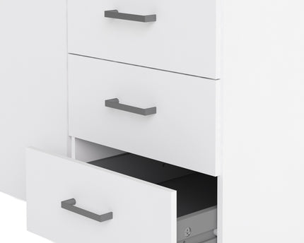 Space Wardrobe - 3 Doors 3 Drawers in White 2000