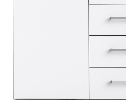 Space Wardrobe - 4 Doors 3 Drawers in White 2000