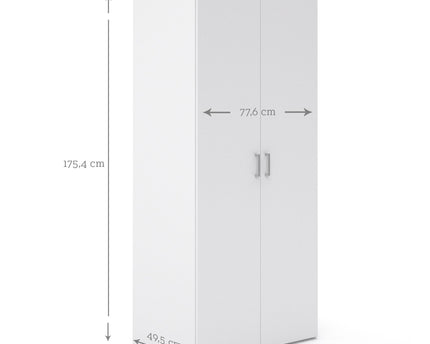 Space Wardrobe with 2 doors White 1750