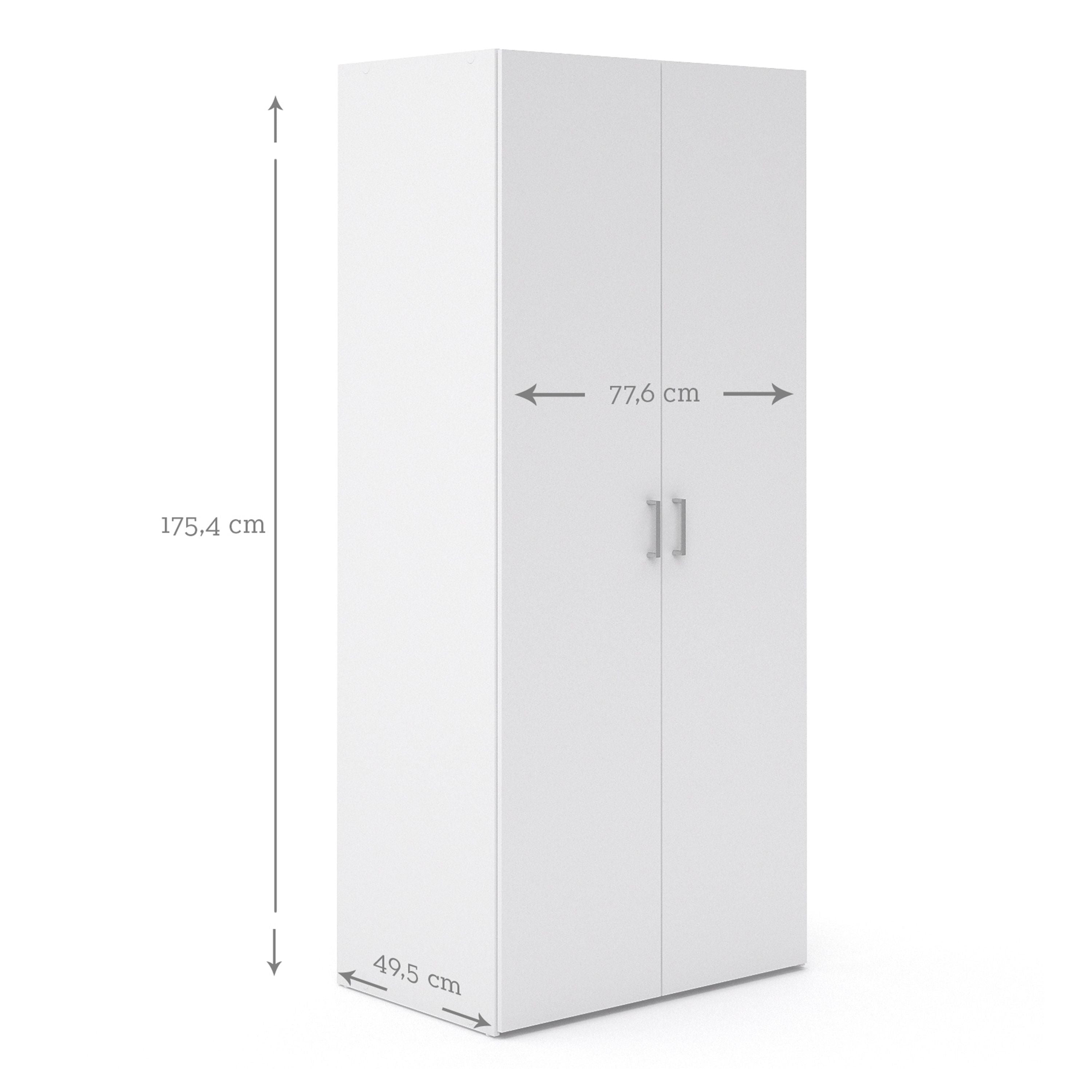 Space Wardrobe with 2 doors White 1750