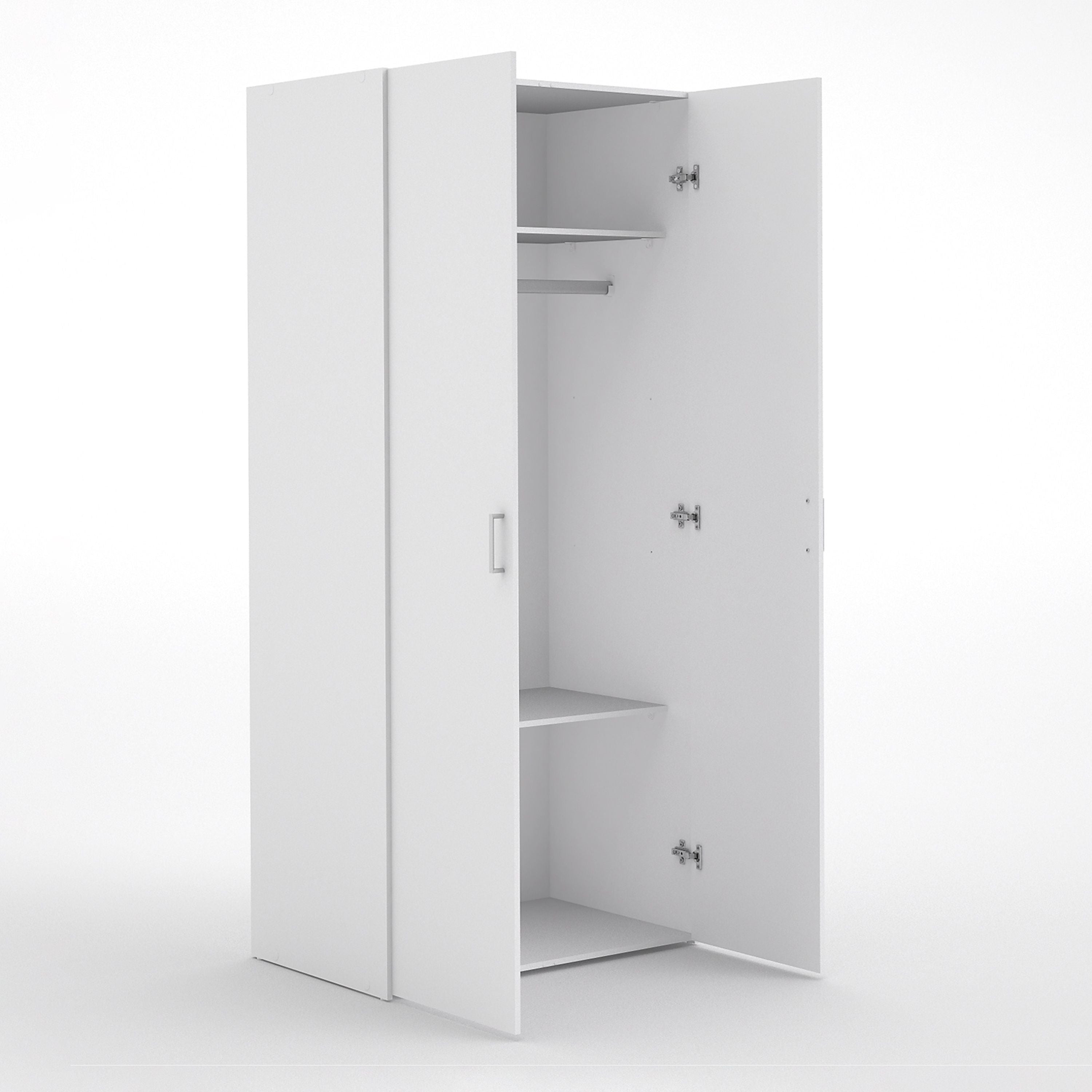 Space Wardrobe 2 Doors White 1750