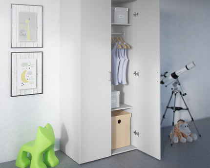 Space Wardrobe 2 Doors White 1750