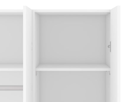 Space Wardrobe 3 Doors White 1750