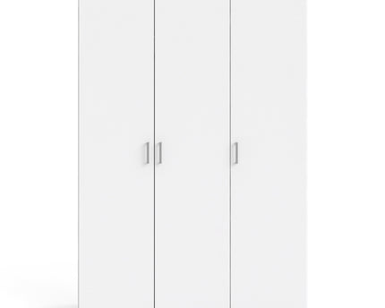 Space Wardrobe 3 Doors White 1750