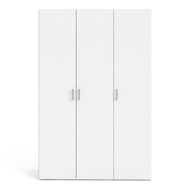 Space Wardrobe 3 Doors White 1750