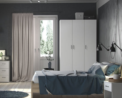 Space Wardrobe 3 Doors White 1750