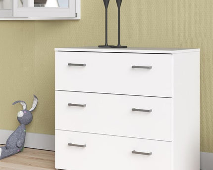 Space Chest of 3 Drawers in White