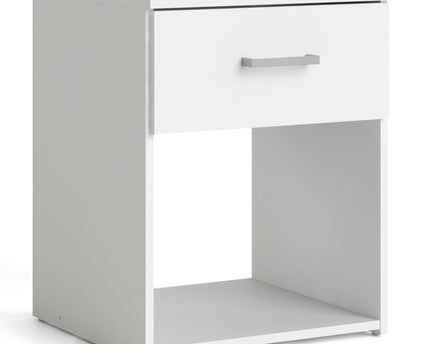 Space Bedside 1 Drawer in White