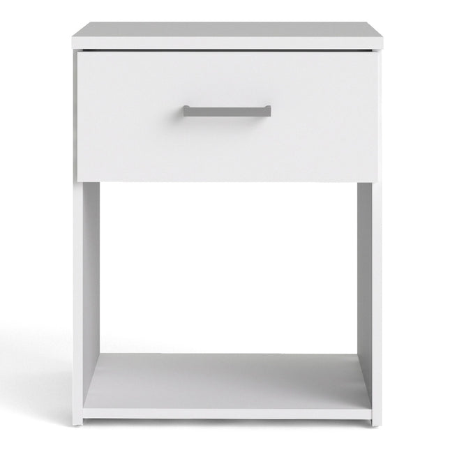 Space Bedside 1 Drawer in White