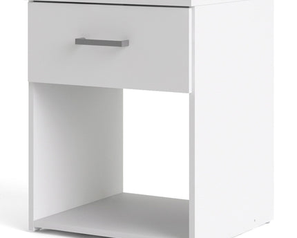 Space Bedside 1 Drawer in White