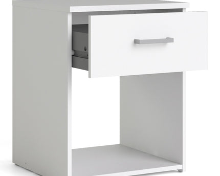 Space Bedside 1 Drawer in White