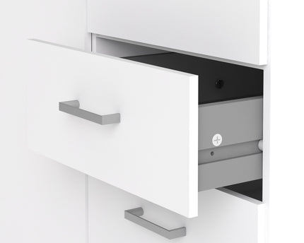 Space Wardrobe - 2 Doors 3 Drawers in White 2000