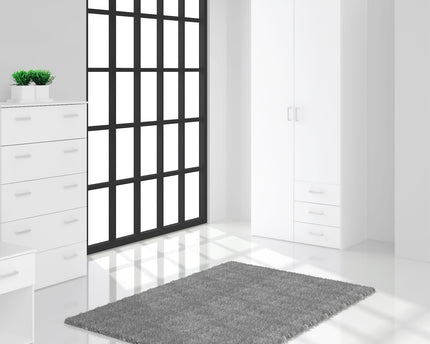 Space Wardrobe - 2 Doors 3 Drawers in White 2000