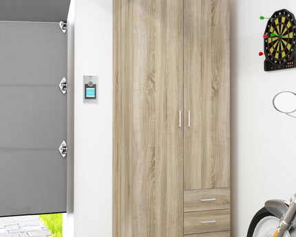 Space Wardrobe - 2 Doors 3 Drawers in Oak 2000