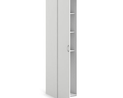 Space Wardrobe 1 Door in White 1750