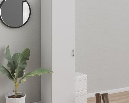 Space Wardrobe 1 Door in White 1750