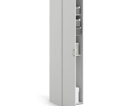 Space Wardrobe 1 Door in White 1750