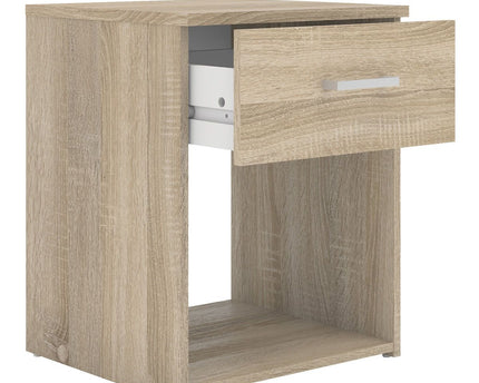 Space Package - Bedside 1 Drawer + Chest of 3 Drawers + Wardrobe with 2 doors + 1 drawer in Oak