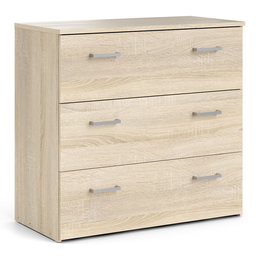 Space Package - Bedside 1 Drawer + Chest of 3 Drawers + Wardrobe with 2 doors + 1 drawer in Oak