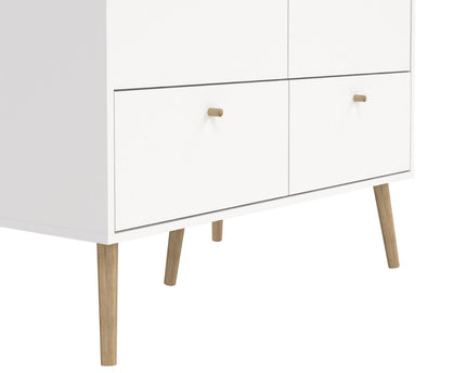 Cumbria Wardrobe with 2 Doors + 2 Drawers White