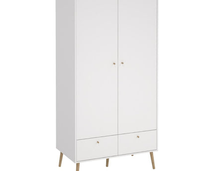 Cumbria Wardrobe with 2 Doors + 2 Drawers White