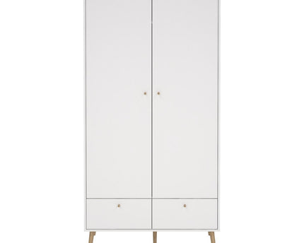 Cumbria Wardrobe with 2 Doors + 2 Drawers White