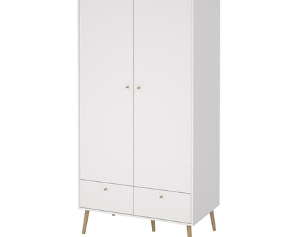 Cumbria Wardrobe with 2 Doors + 2 Drawers White