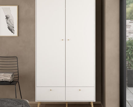 Cumbria Wardrobe with 2 Doors + 2 Drawers White