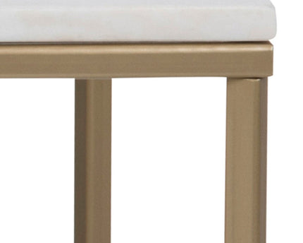 Alisma Coffee Table with White Marble Top