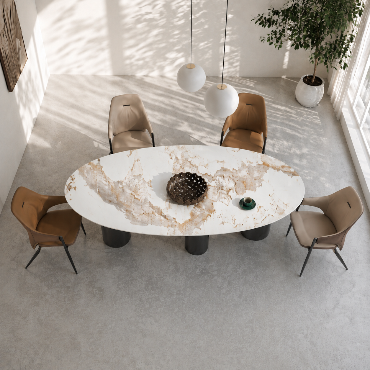 Dining tables Oval Pandora black