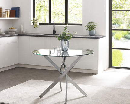 Anderson Round Glass Dining Table