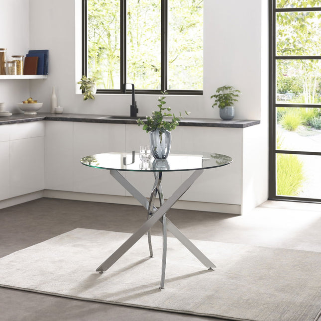 Anderson Round Glass Dining Table