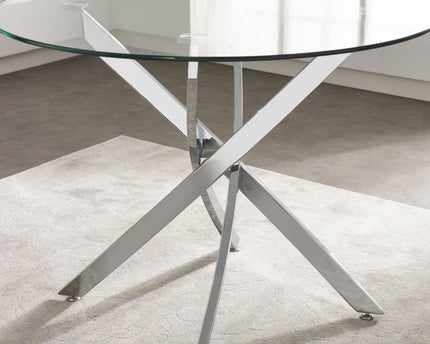 Anderson Round Glass Dining Table