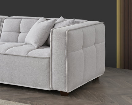 Aluxo Murray Sofa Range in Putty Boucle Fabric