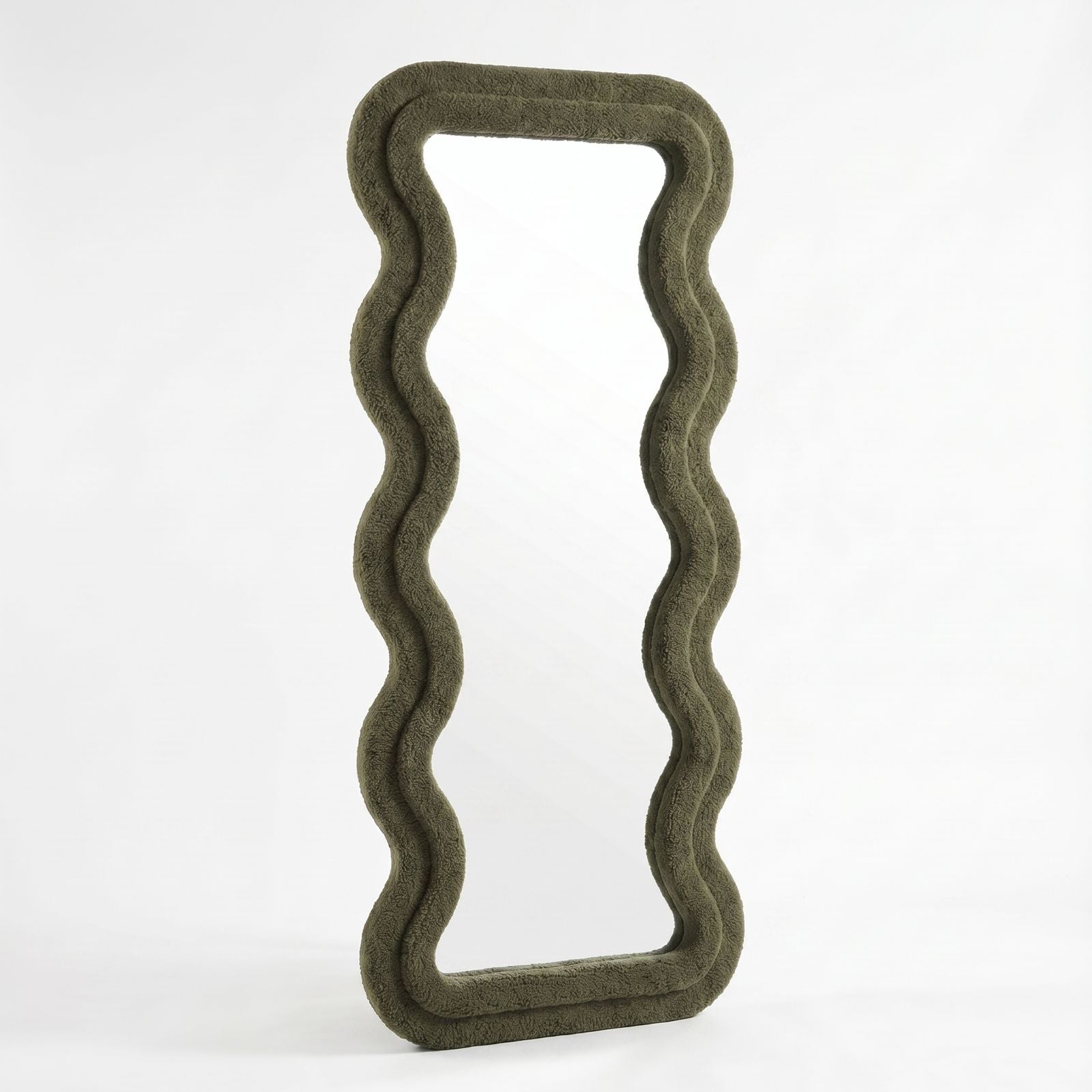 Sculptural Wave Boucle Mirror