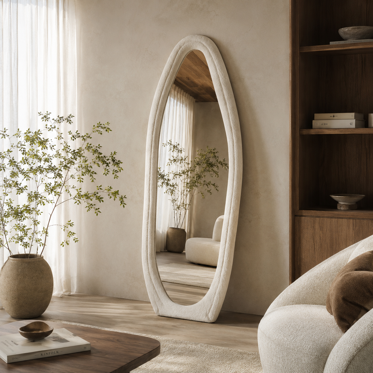 Arcelle Oval Boucle Mirror