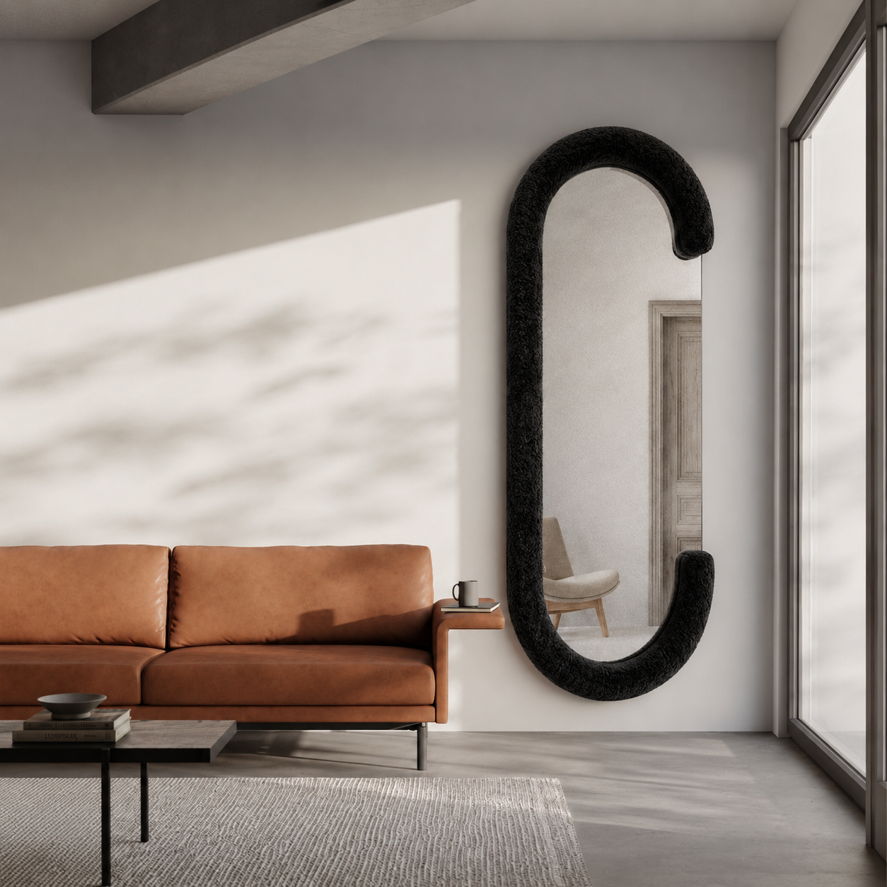 Velvet MDF Full Length Floor Mirror