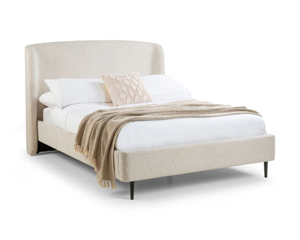 Eden Boucle Bed 135cm - Ivory