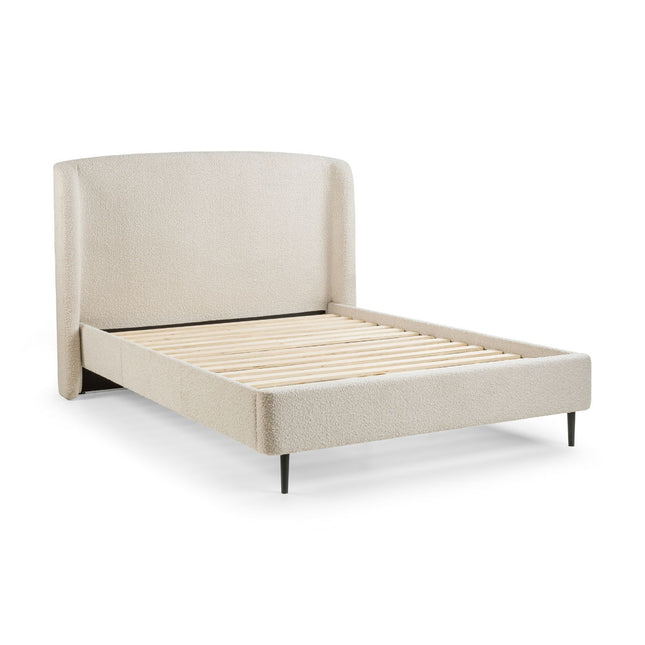 Eden Boucle Bed 135cm - Ivory