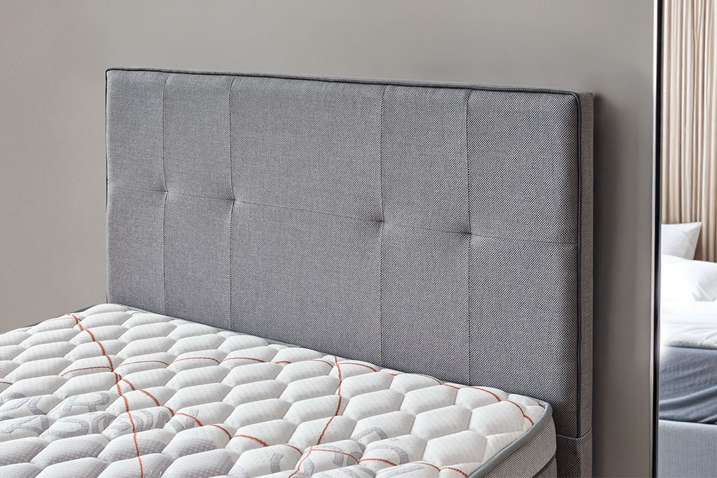 Modern Grey Upholstered Ottoman Storage Bed Frame with Tufted Headboard