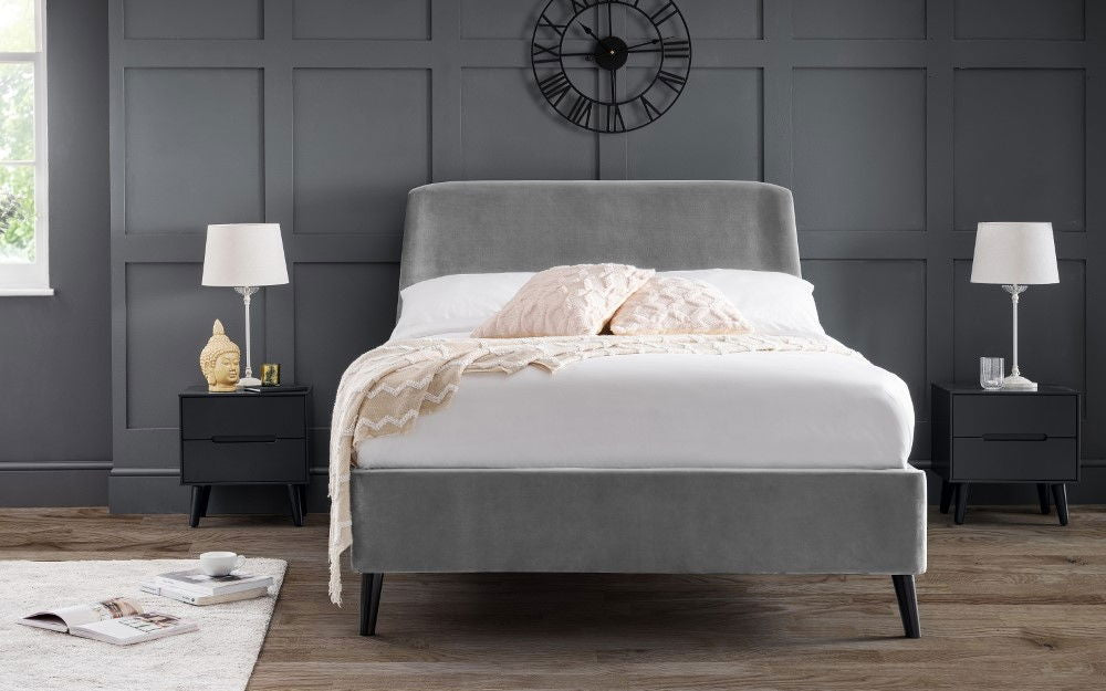 Frida Curved Velvet Bed