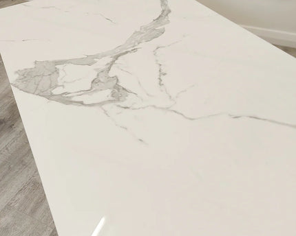 Geo Gold Coffee Table with Polar White Sintered Top