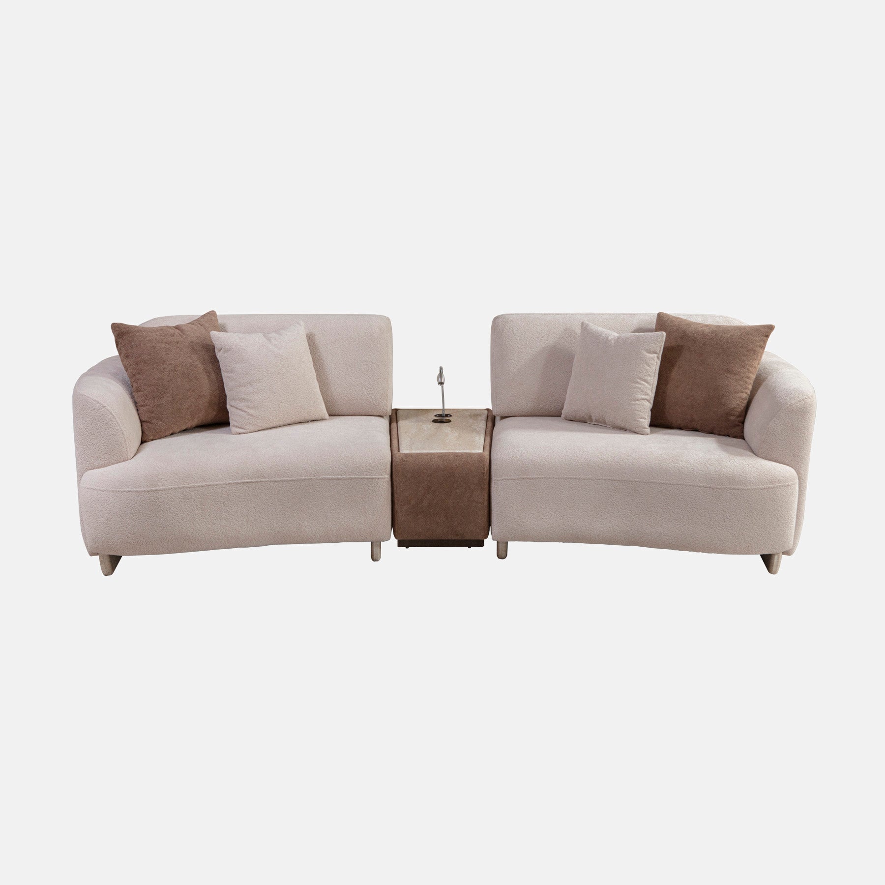 İNCİ GRUP  two-piece sofa set with a center console table