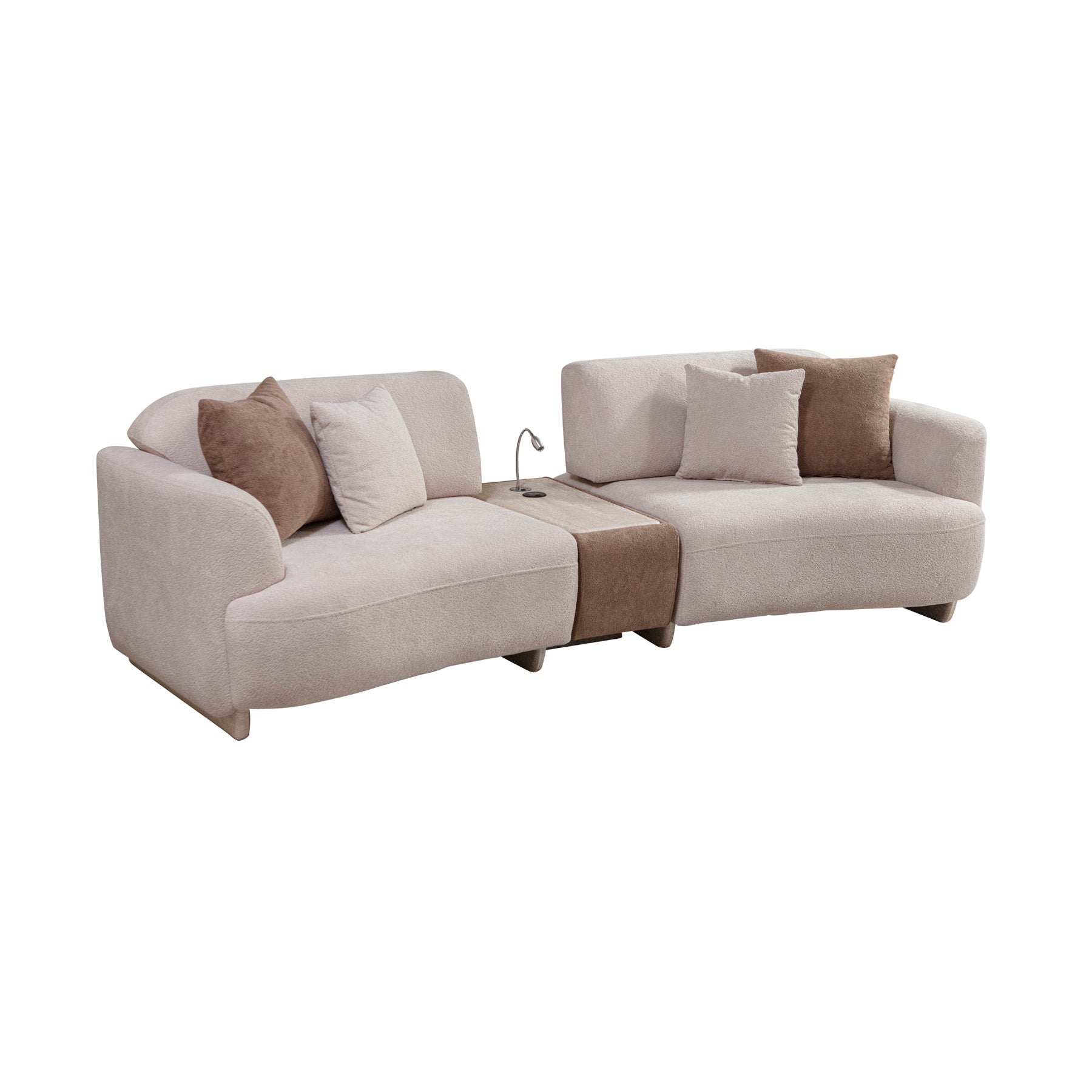 İNCİ GRUP  two-piece sofa set with a center console table