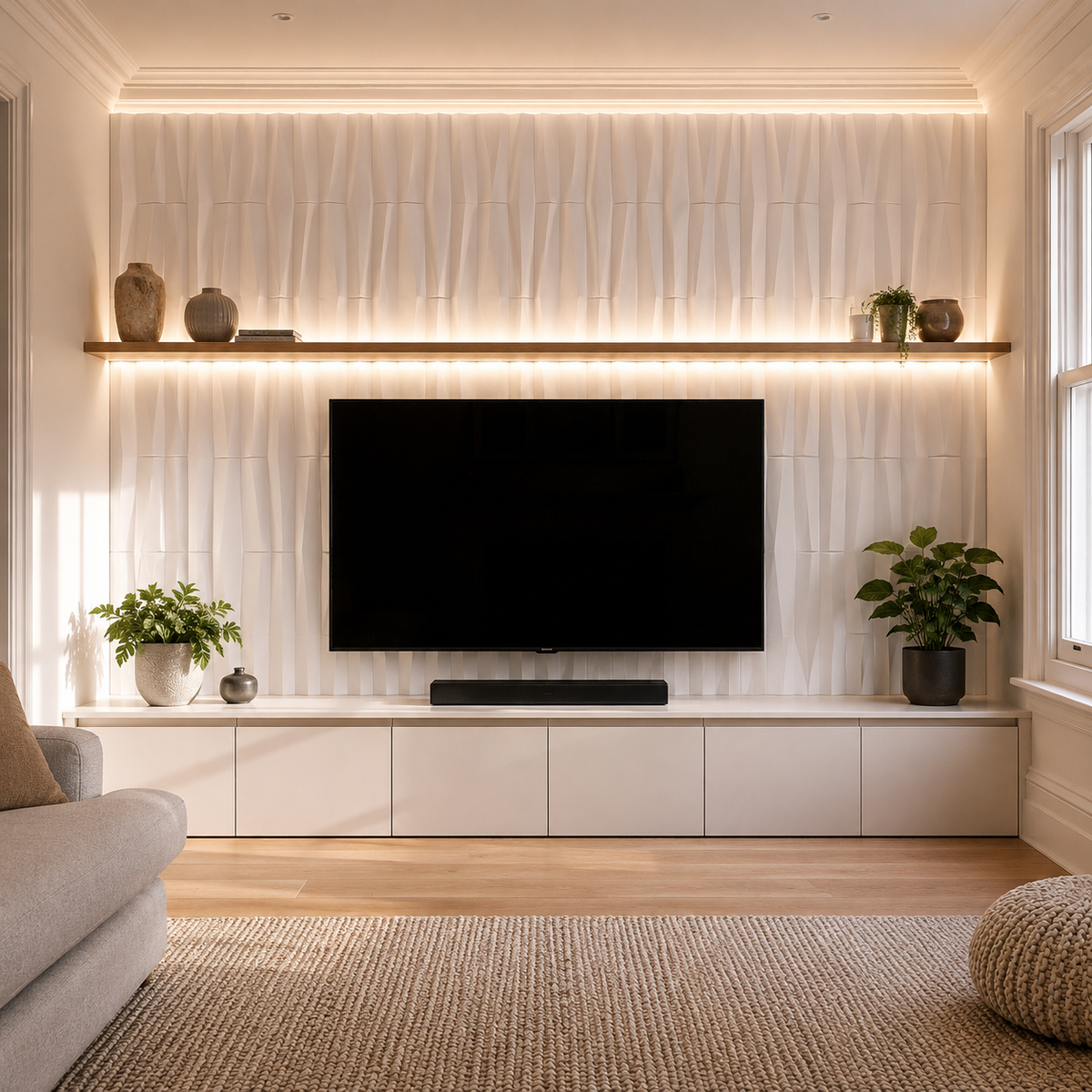 Wall panel wall tile corse off white color 120cm 60cm